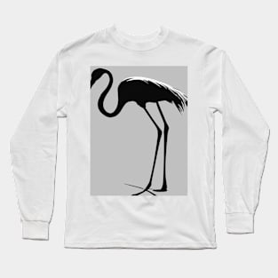 Flamingo Shadow Silhouette Anime Style Collection No. 136 Long Sleeve T-Shirt